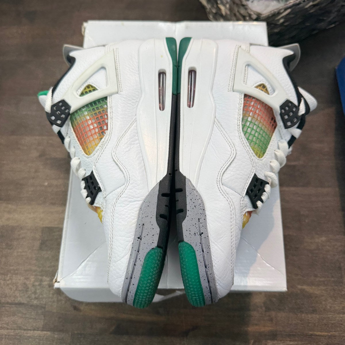 Jordan 4 Retro Lucid Green Rasta (Women's) - Image 2