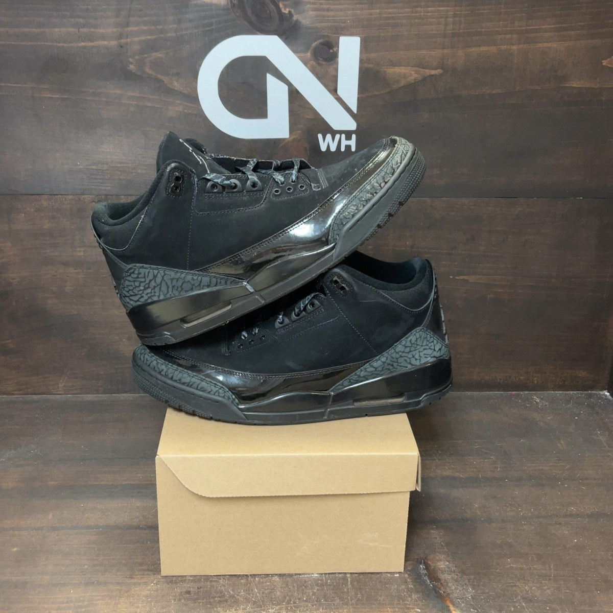 Jordan 3 Retro Black Cat (2025) Size 12 (Pre-Owned) - Image 1