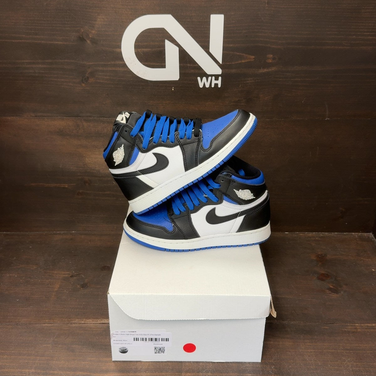Jordan 1 Retro High Royal Toe (GS) Size 4Y (Pre-Owned) - Image 1