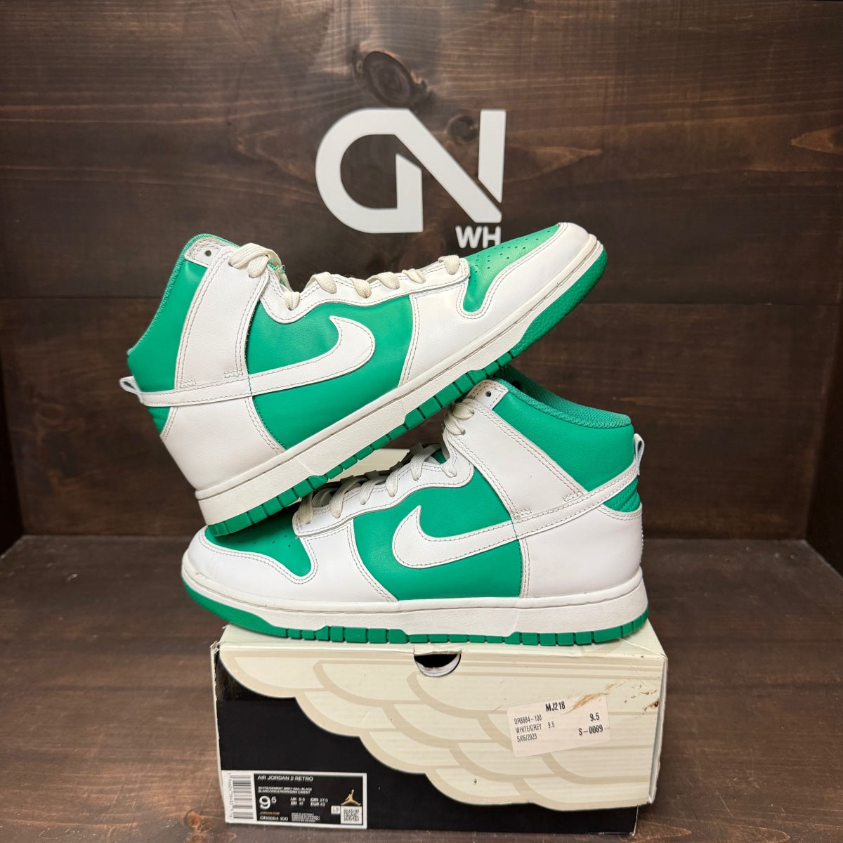 Nike Dunk High Stadium Green White Size 9 (Pre-Owned) - Image 1