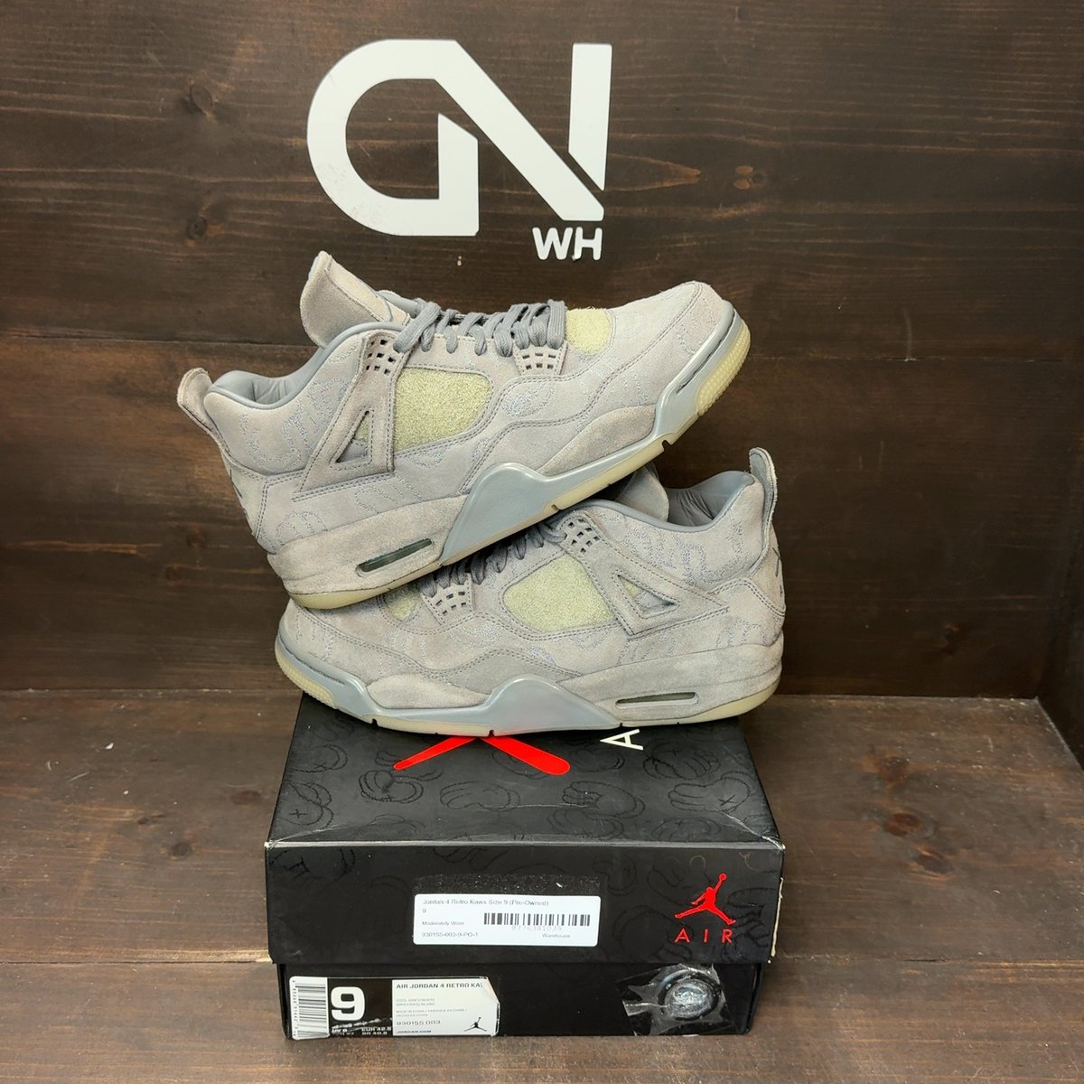 Jordan 4 Retro Kaws Size 9 (Pre-Owned) - front