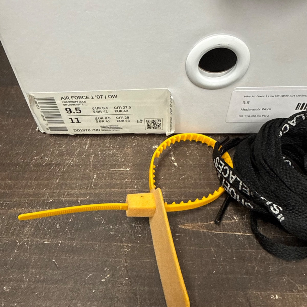 Nike Air Force 1 Low Off-White ICA University Gold - Image 8