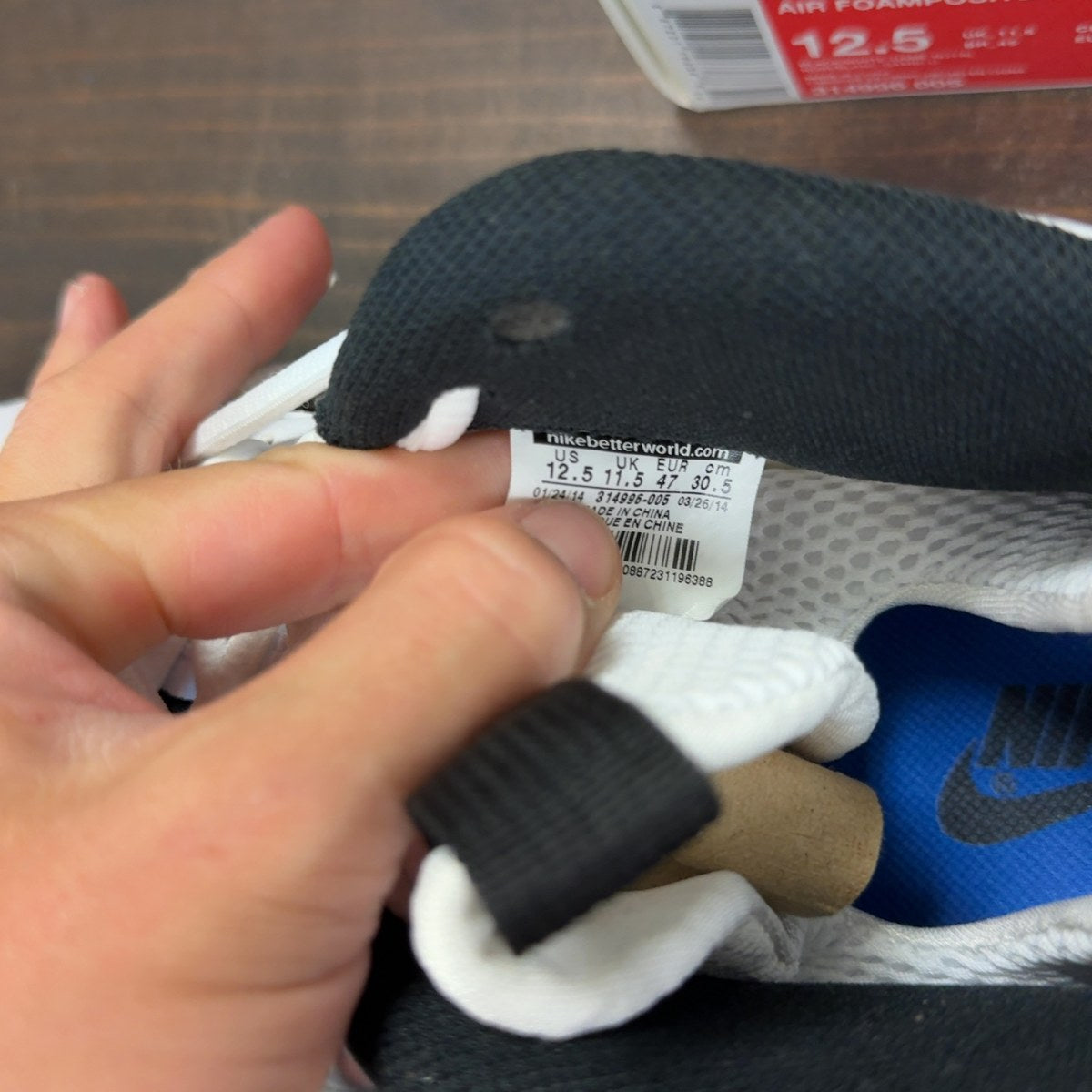 Nike Air Foamposite One Concord Size 12.5 (Pre-Owned) - Image 7