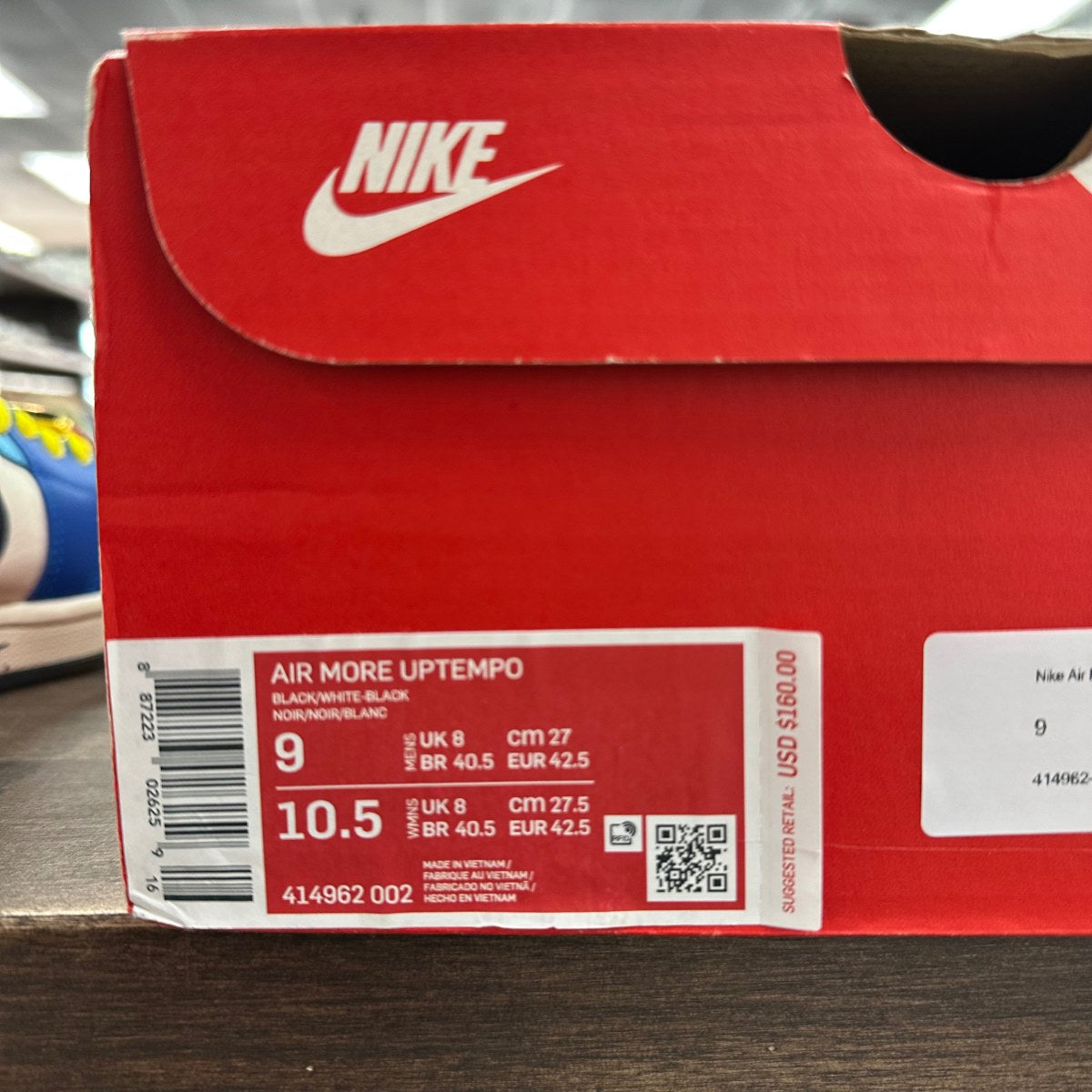 Nike Air More Uptempo Black White - Image 6