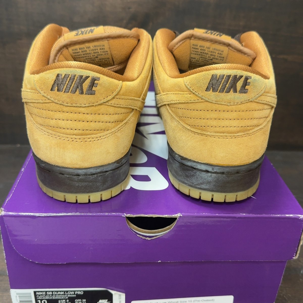 Nike SB Dunk Low Wheat Size 10 (Pre-Owned) - aux