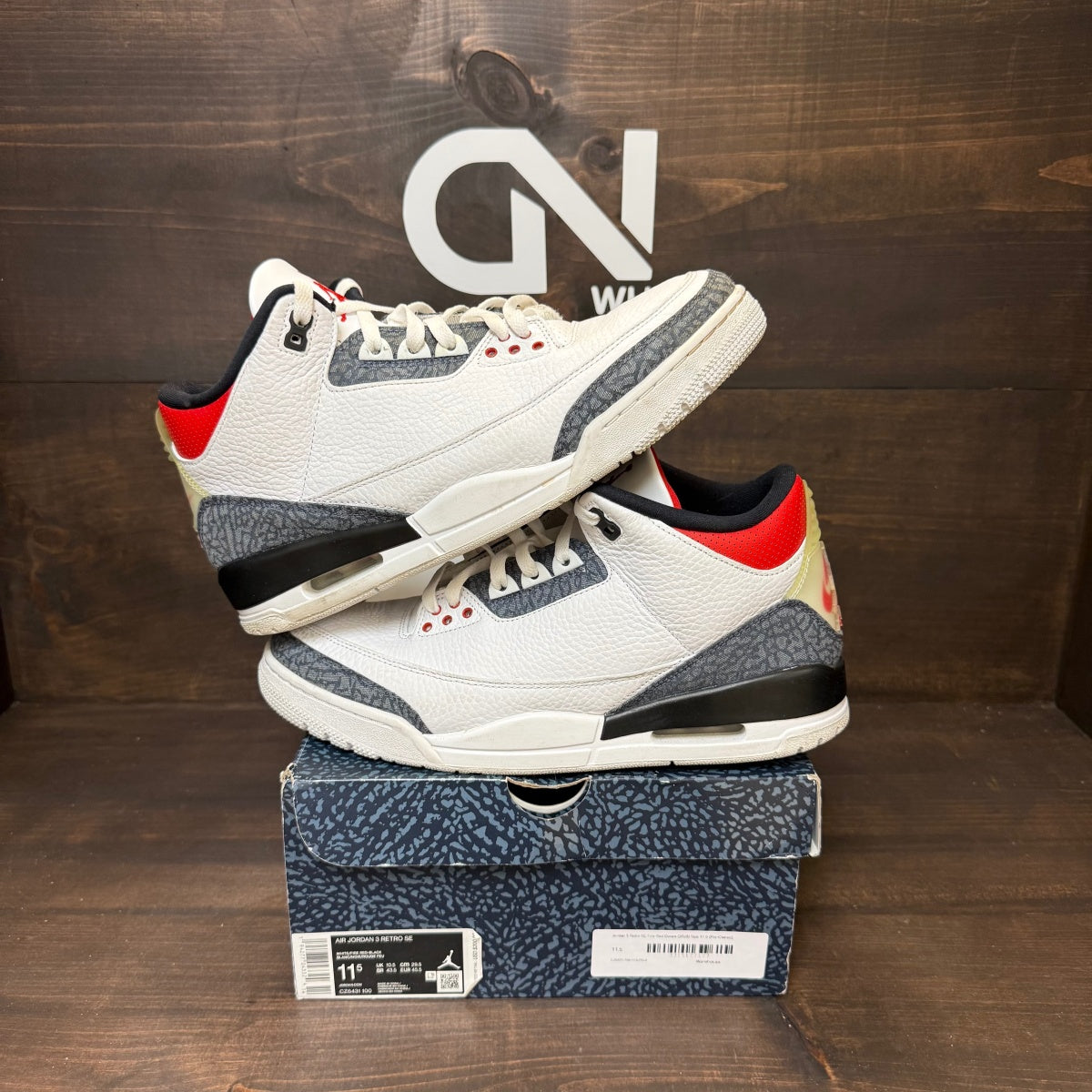 Jordan 3 Retro SE Fire Red Denim (2020) - Image 1