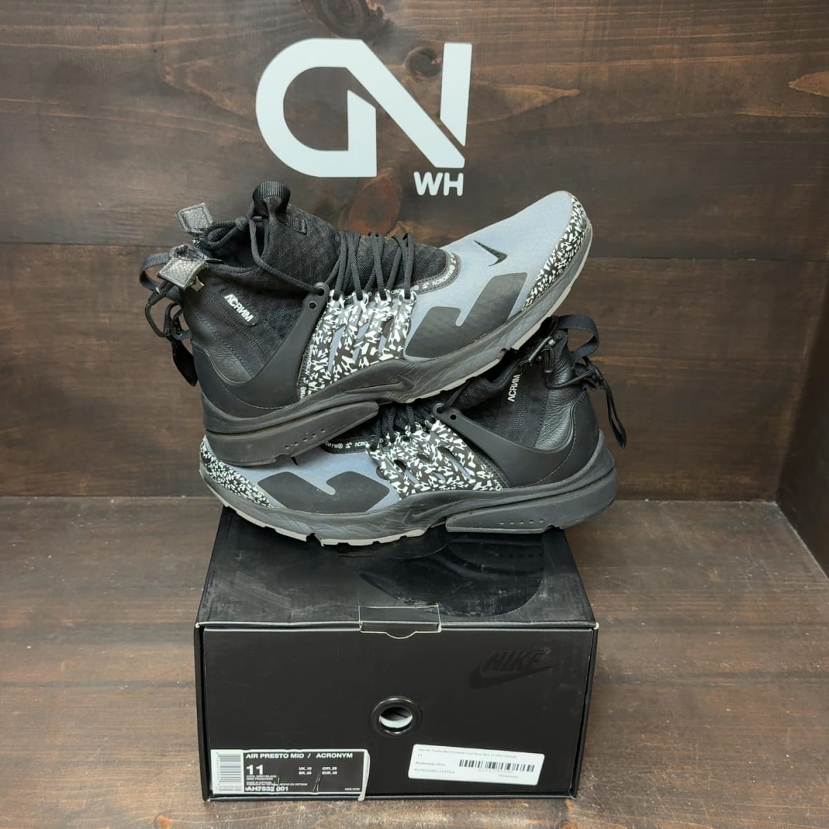 Nike Air Presto Mid Acronym Cool Grey Size 11 (Pre-Owned) - front