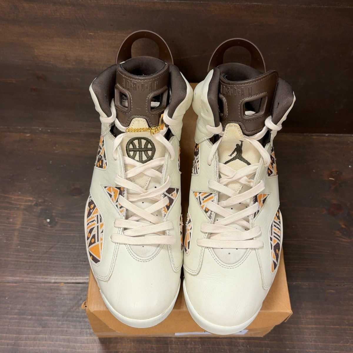 Jordan 6 Retro Quai 54 Sail Brown (2020) Size 12 (Pre-Owned) - tag