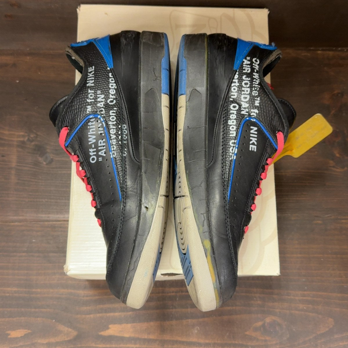 Jordan 2 Retro Low SP Off-White Black Blue Size 12 (Pre-Owned) - Image 4