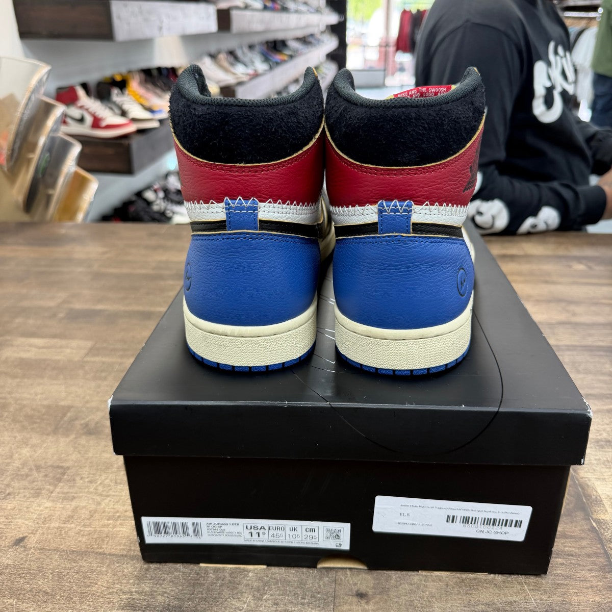 Jordan 1 Retro High OG SP Fragment x Union LA Varsity Red Sport Royal - Image 3