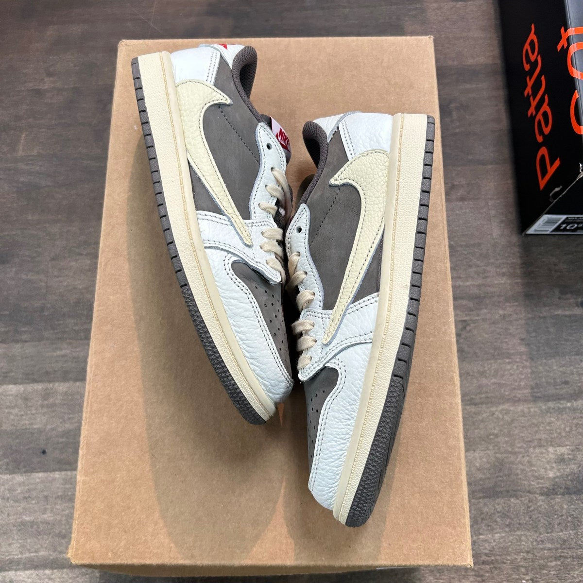 Jordan 1 Retro Low OG SP Travis Scott Reverse Mocha (PS) Size 3Y (Pre-Owned) - Image 1