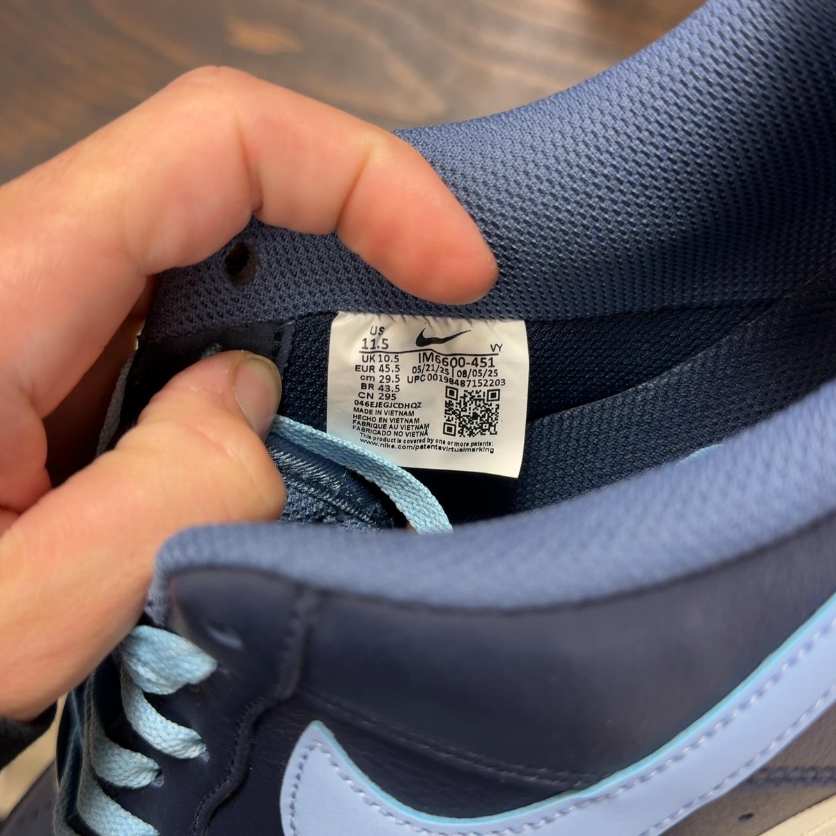 Nike Air Force 1 Low '07 Obsidian Diffused Blue Size 11.5 (Pre-Owned) - Image 7