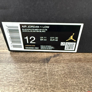 Jordan 1 Low Black Toe Medium Olive - Image 6