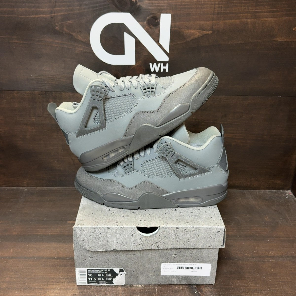 Jordan 4 Retro SE Paris Olympics Wet Cement - Image 1