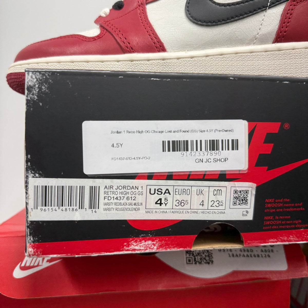 Jordan 1 Retro High OG Chicago Lost and Found (GS) - Image 6