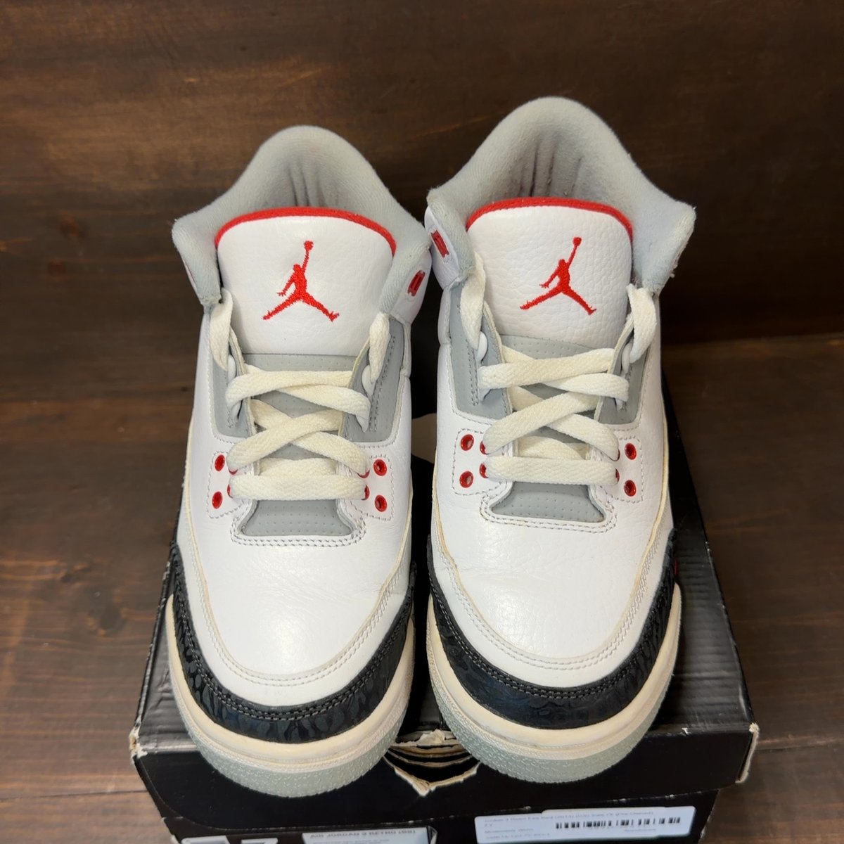 Jordan 3 Retro Fire Red (2013) (GS) Size 7Y (Pre-Owned) - tag