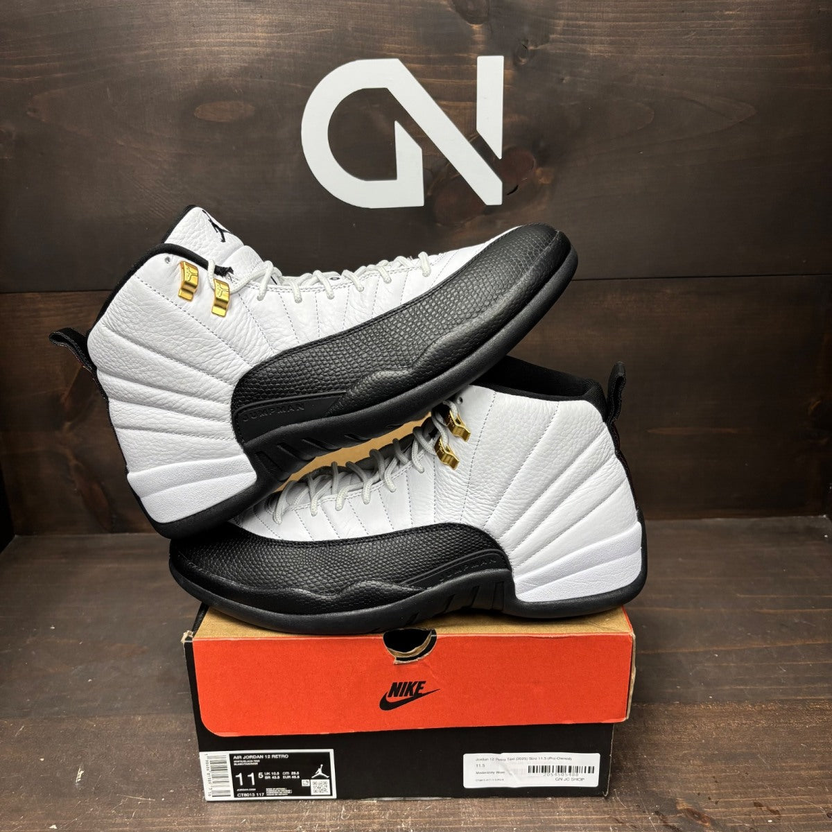Jordan 12 Retro Taxi (2025) Size 11.5 (Pre-Owned) - front