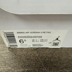Jordan 3 Retro Neapolitan Dark Mocha (Women's) Size 6.5W (Pre-Owned) - Image 6