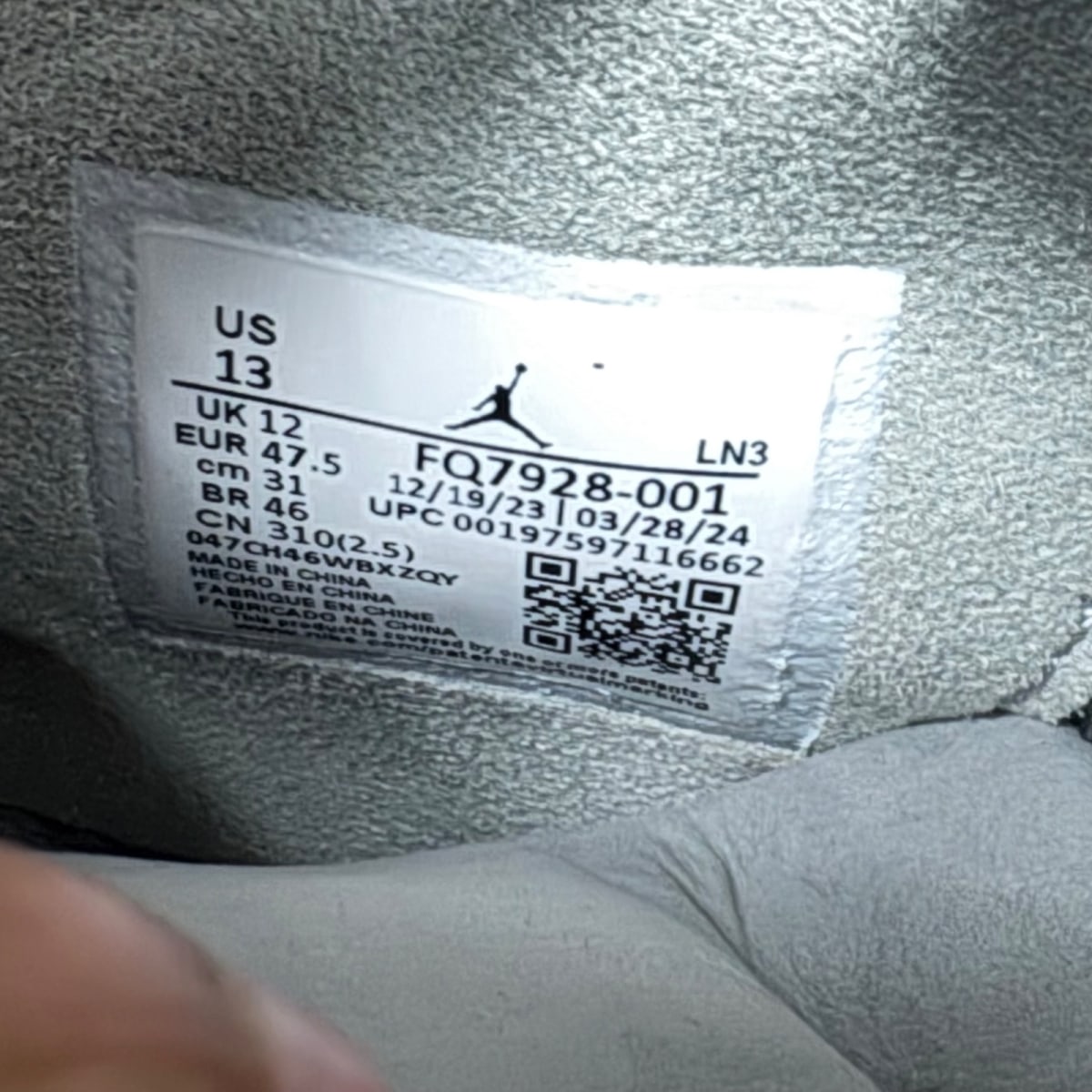 Jordan 4 Retro SE Paris Olympics Wet Cement Size 13 (Pre-Owned) - Image 7