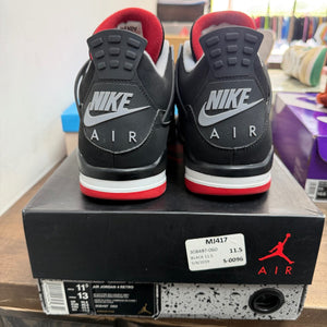 Jordan 4 Retro Bred (2019) Size 11.5 (Pre-Owned) - Image 3