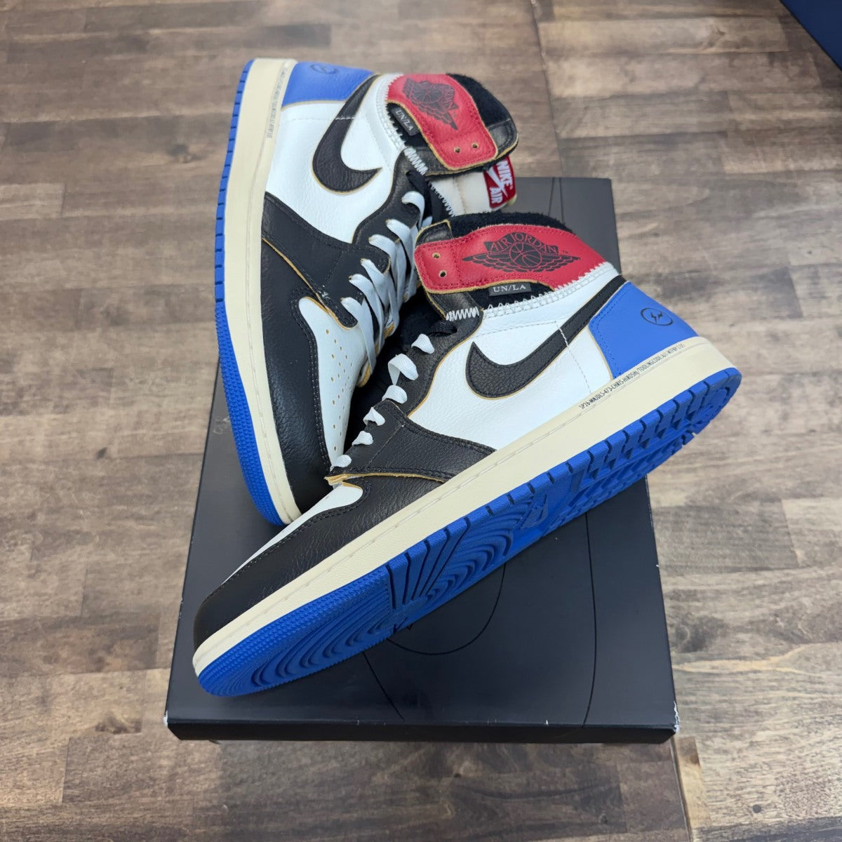 Jordan 1 Retro High OG SP Fragment x Union LA Varsity Red Sport Royal - Image 1