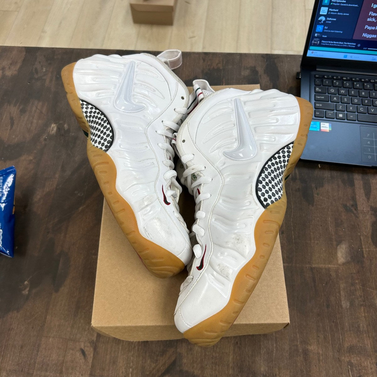 Nike Air Foamposite Pro White Gucci Size 13 (Pre-Owned) - Image 1