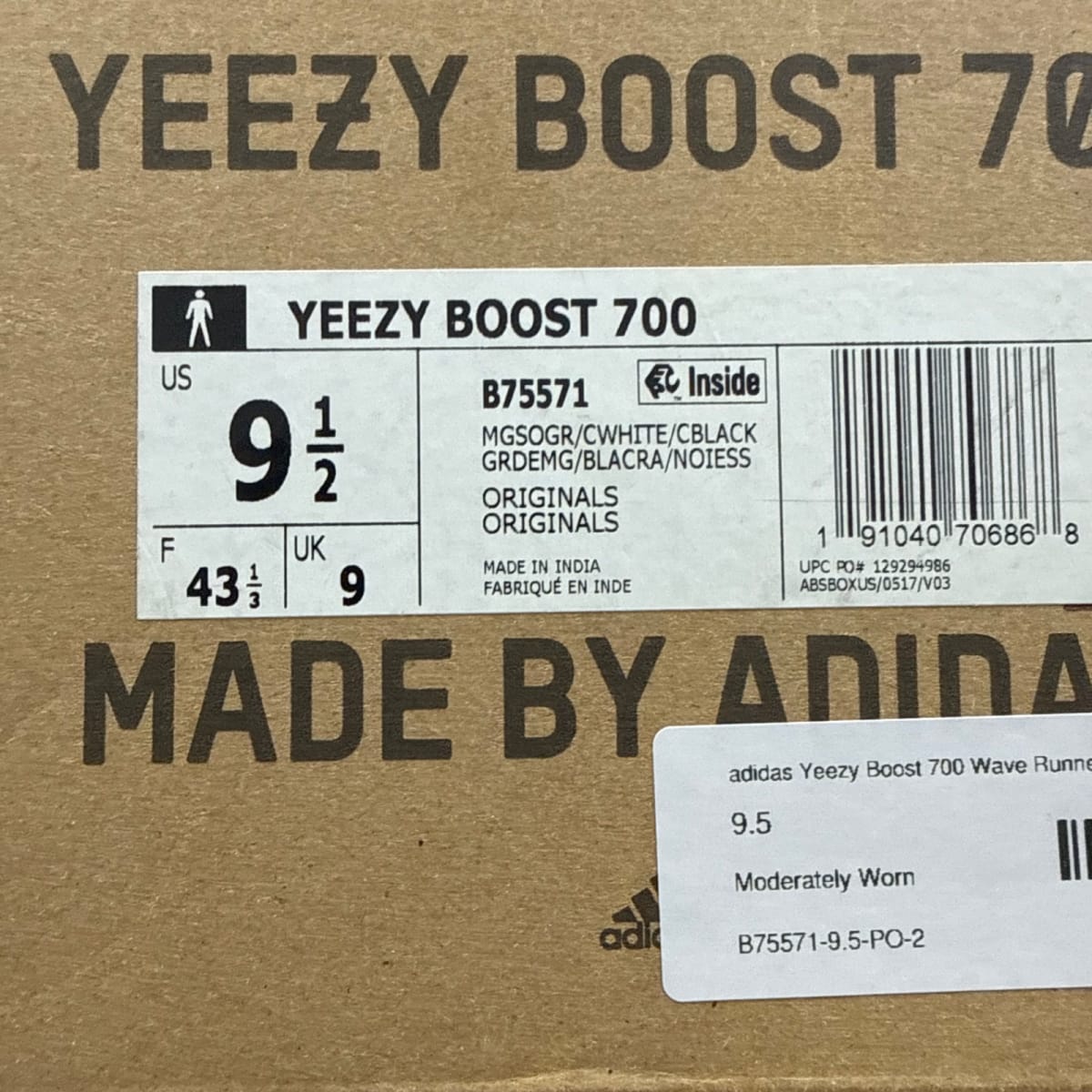 adidas Yeezy Boost 700 Wave Runner Size 9.5 (Pre-Owned) - aux