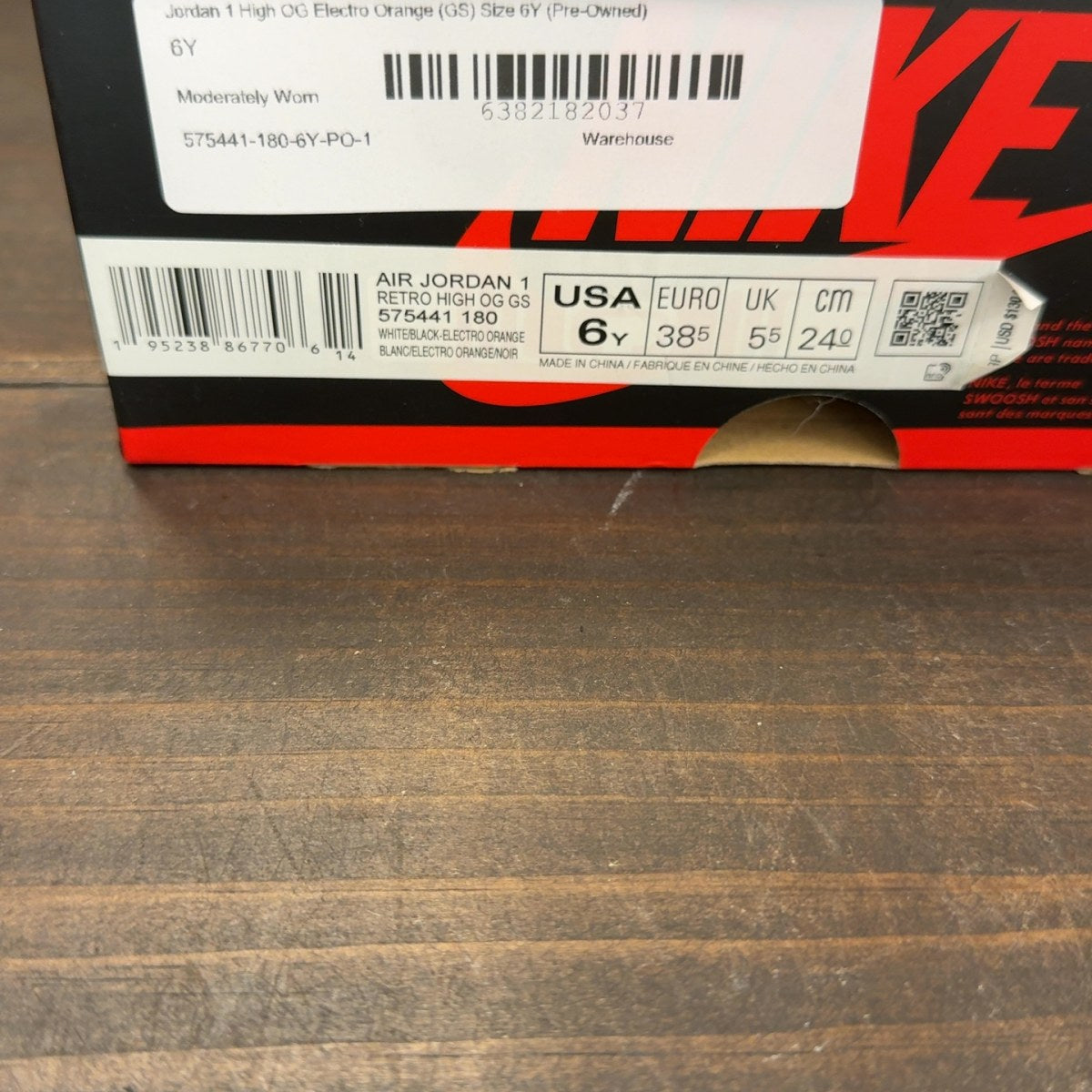 Jordan 1 High OG Electro Orange (GS) - Image 9