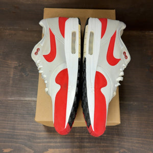 Nike Air Max 1 Anniversary Red (2017/2018 Restock Pair) Size 13 (Pre-Owned) - aux