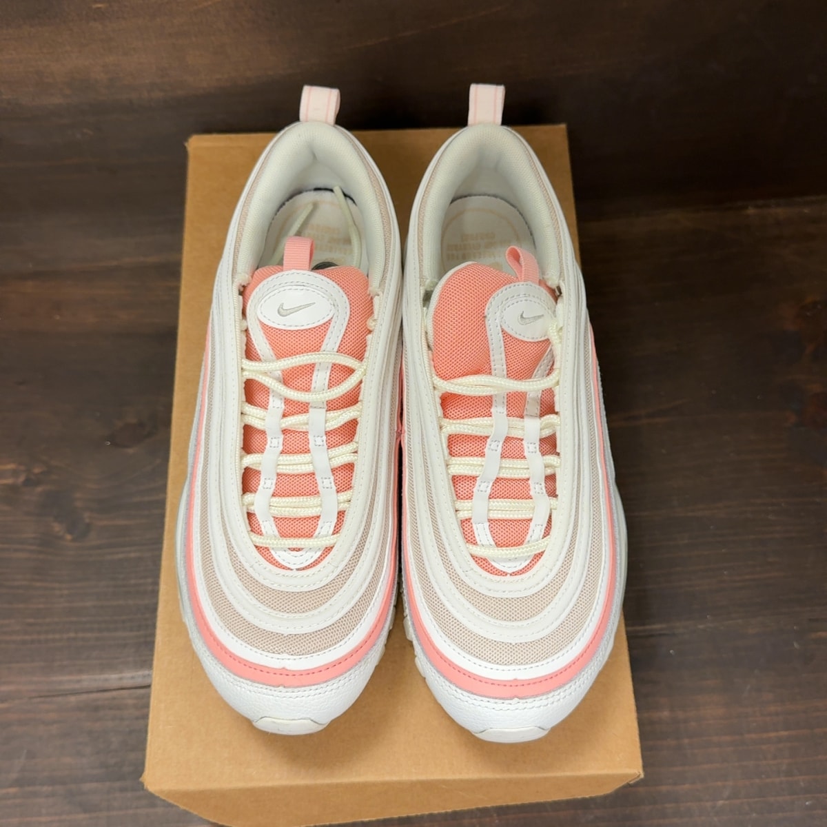 Nike Air Max 97 Summit White Bleached Coral (Women's) Size 7W (Pre-Owned) - Image 3