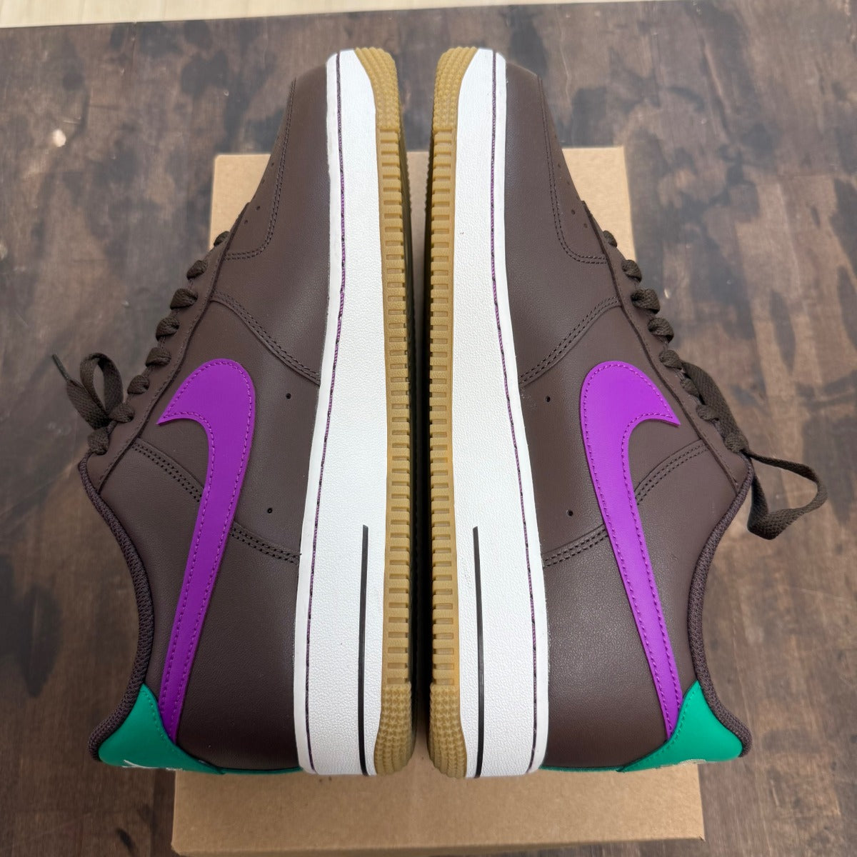 Nike Air Force 1 Low '07 Baroque Brown Vivid Purple Size 11.5 (Pre-Owned) - Image 4