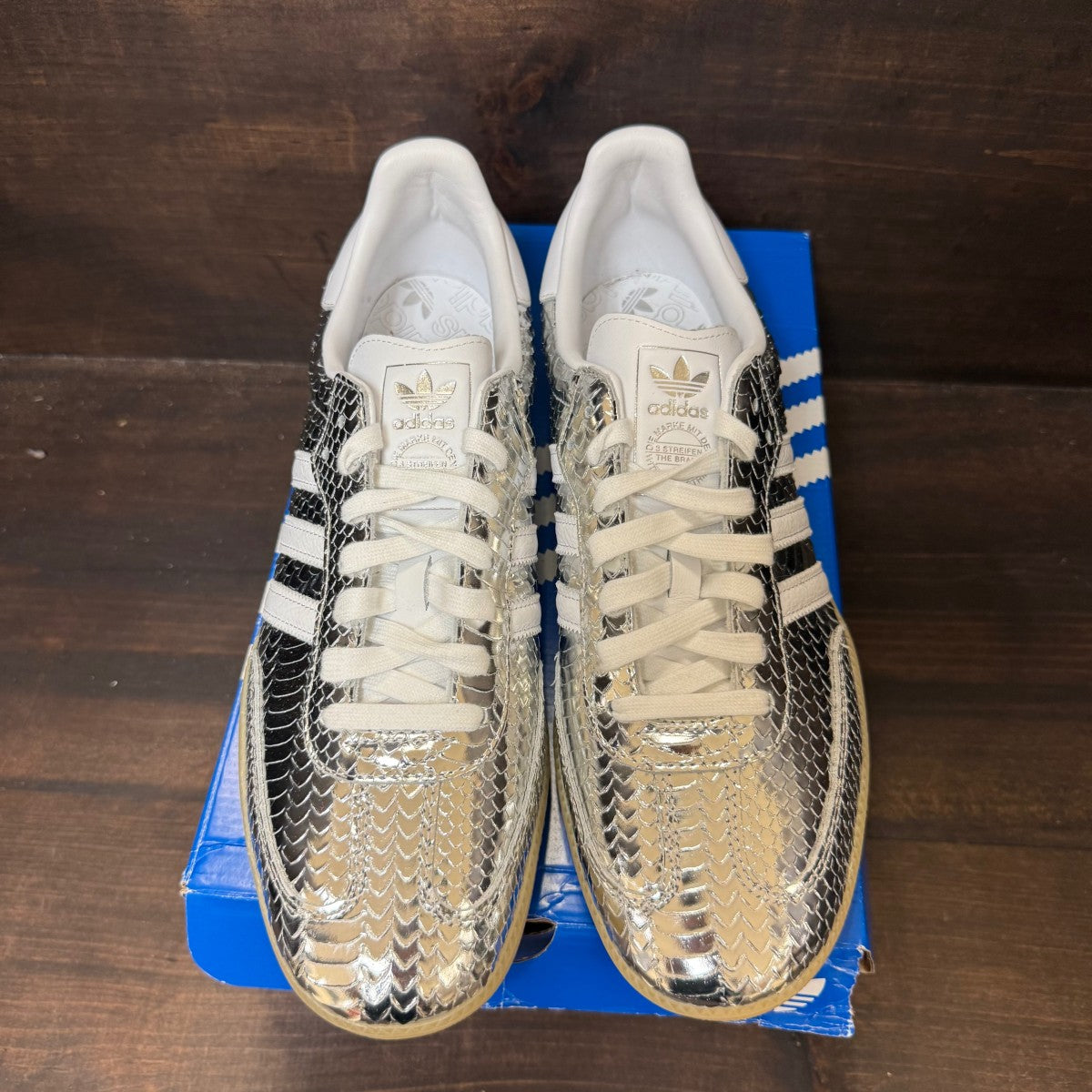 adidas Samba OG Patent Snakeskin Silver Metallic (Women's) Size 14.5W (Pre-Owned) - Image 2