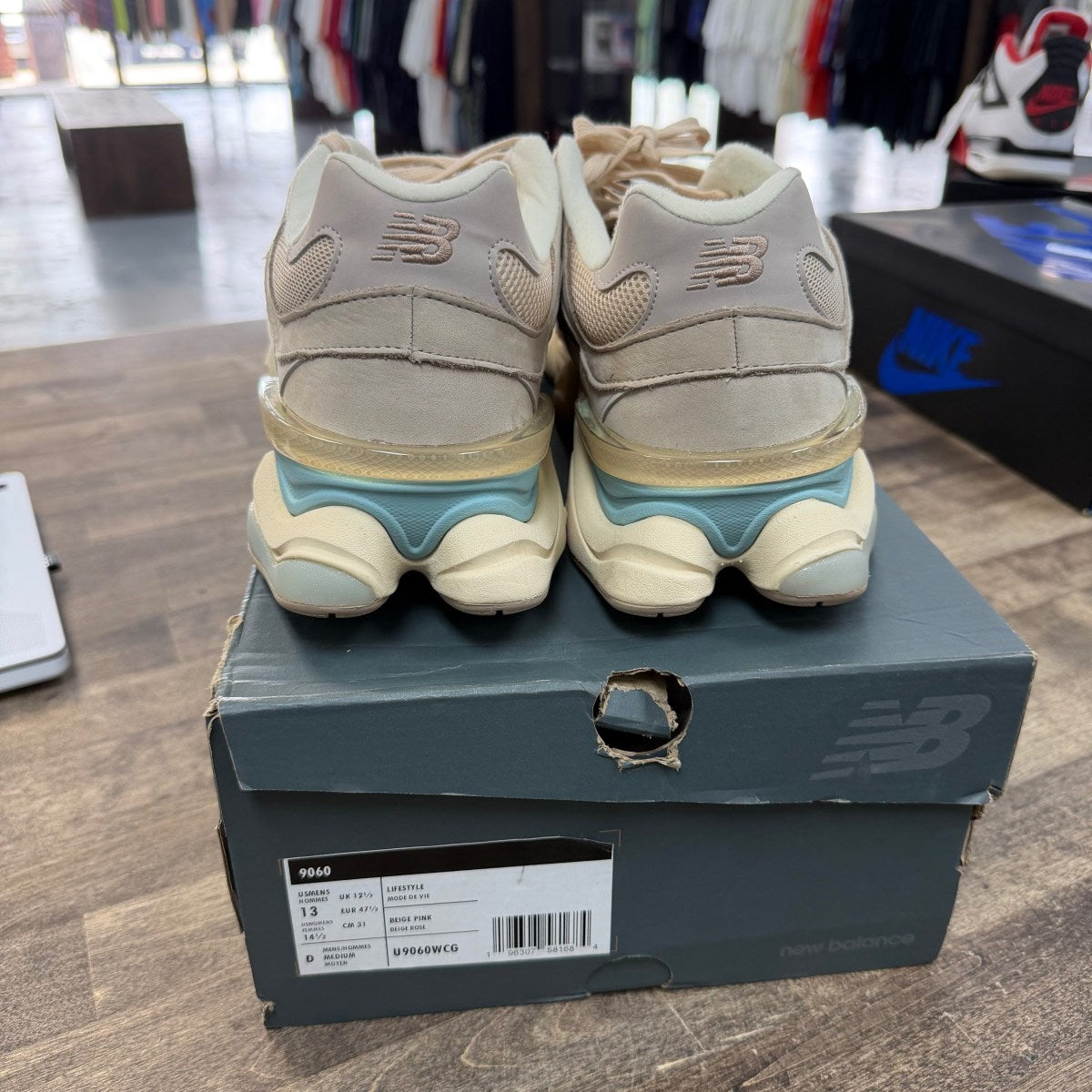 New Balance 9060 Ivory Cream Pink Sand - Image 3