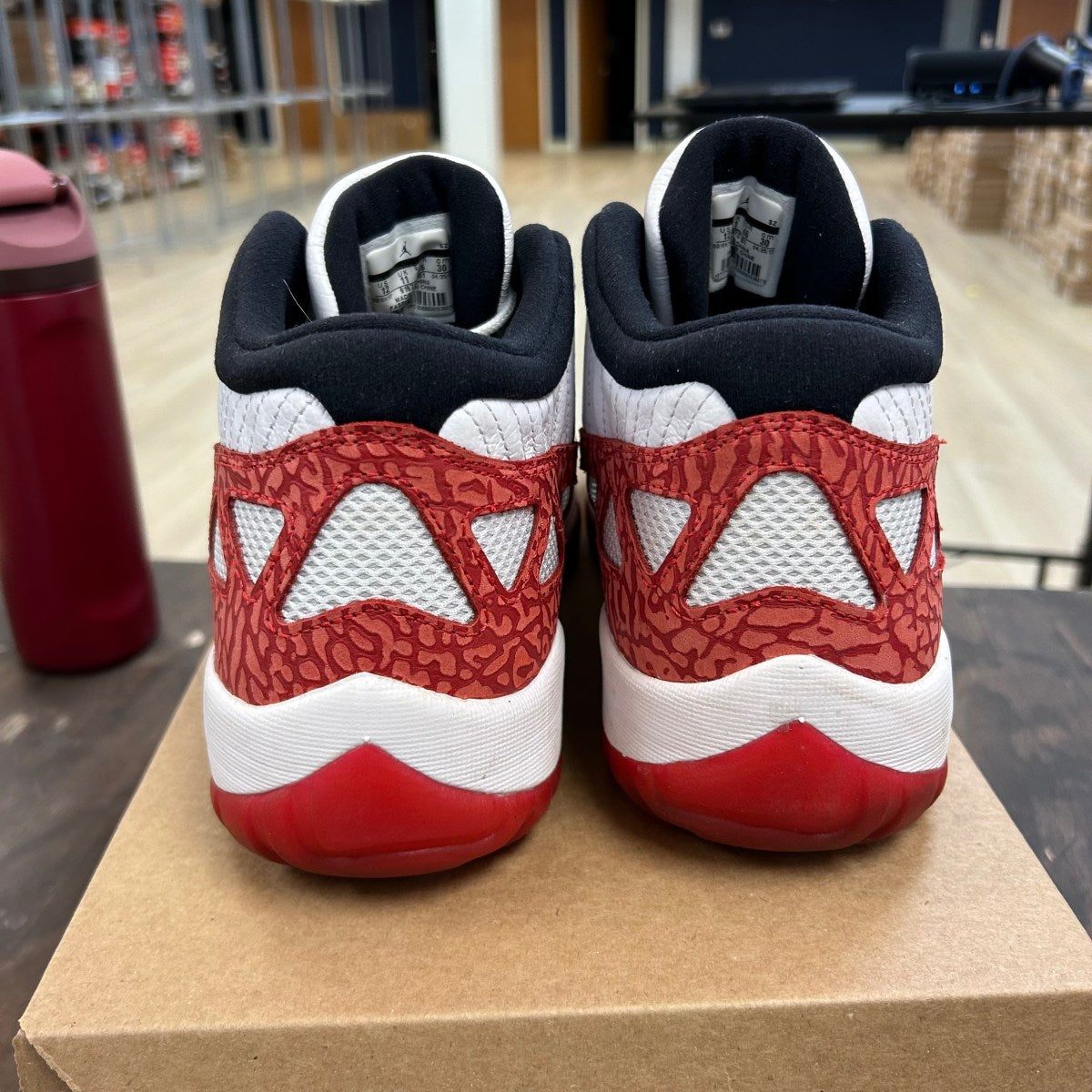 Jordan 11 Retro Low IE White Gym Red Size 12 (Pre-Owned) - Image 4