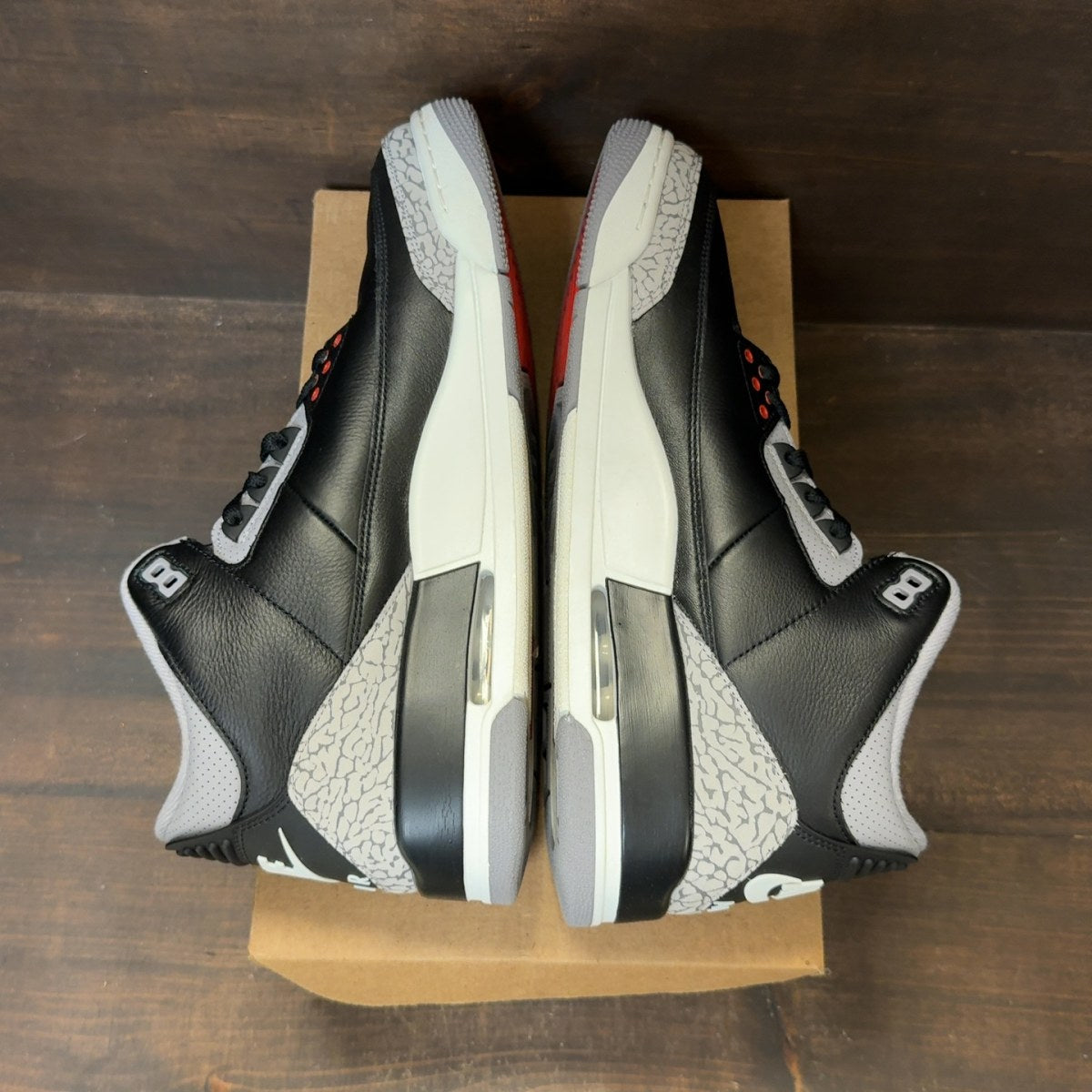 Jordan 3 Retro OG Black Cement (2024) Size 12.5 (Pre-Owned) - Image 11