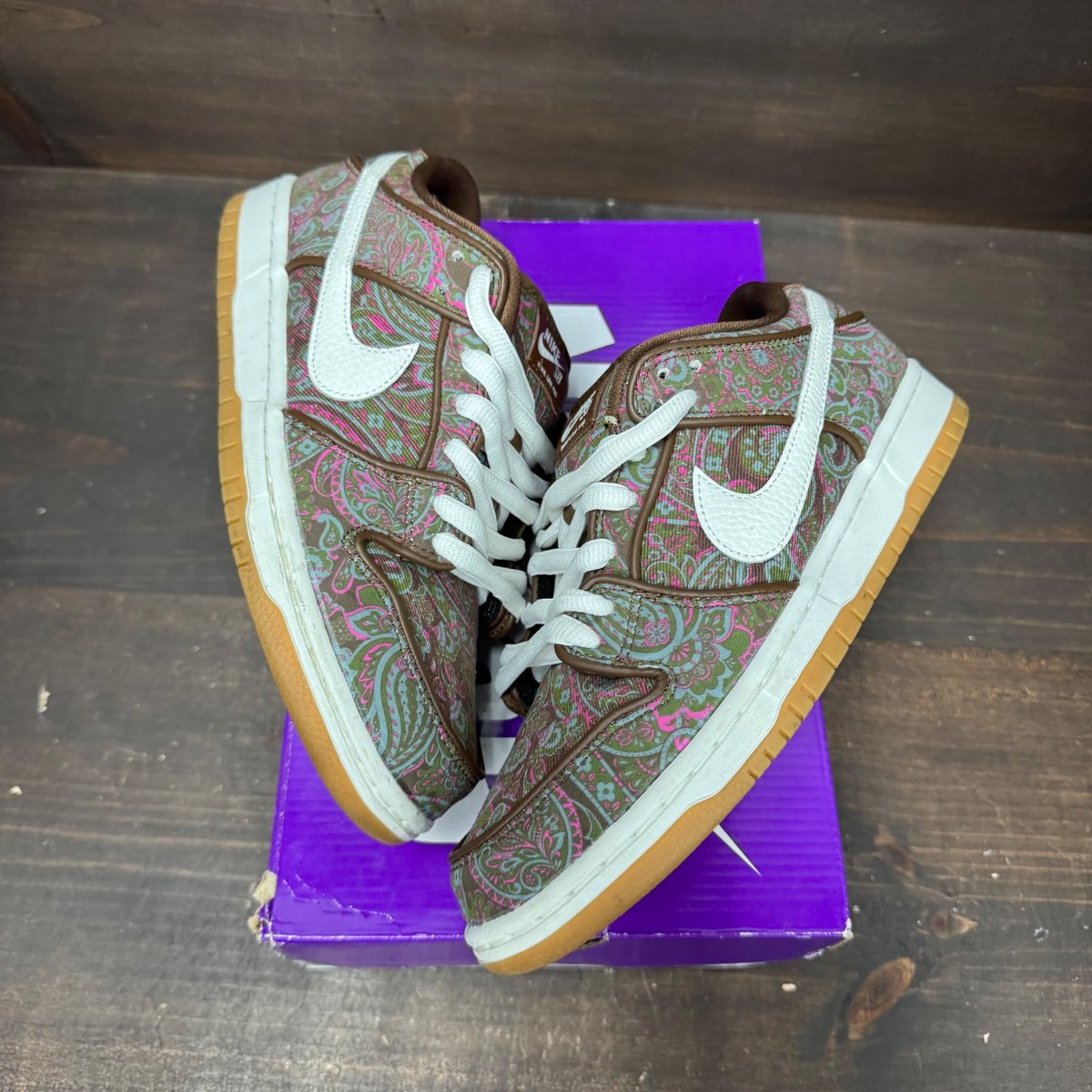 Nike SB Dunk Low Pro Paisley Brown Size 8 (Pre-Owned) - back