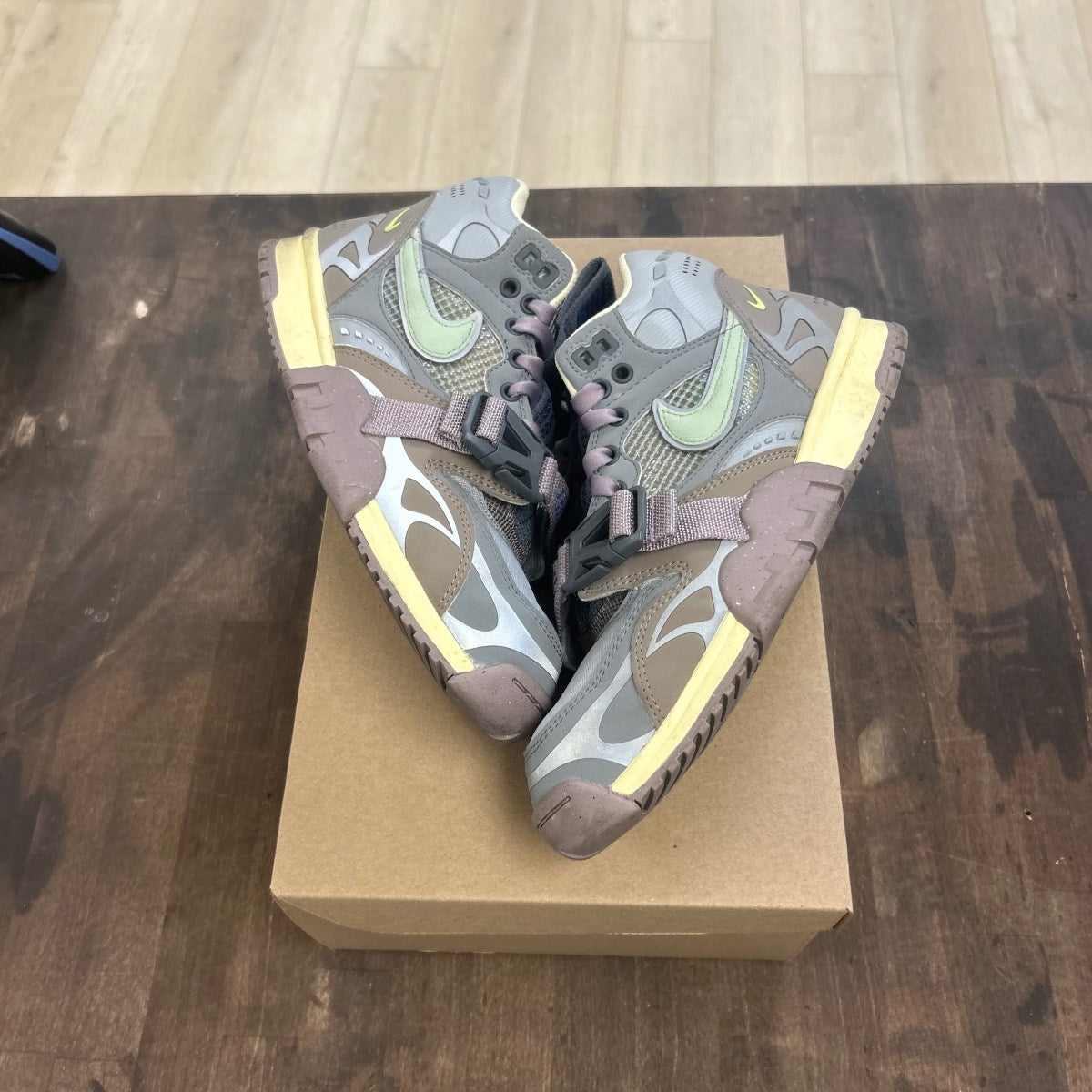 Nike Air Trainer 1 Utility SP Light Smoke Grey Honeydew Particle Grey Size 8.5 (Pre-Owned) - Image 1