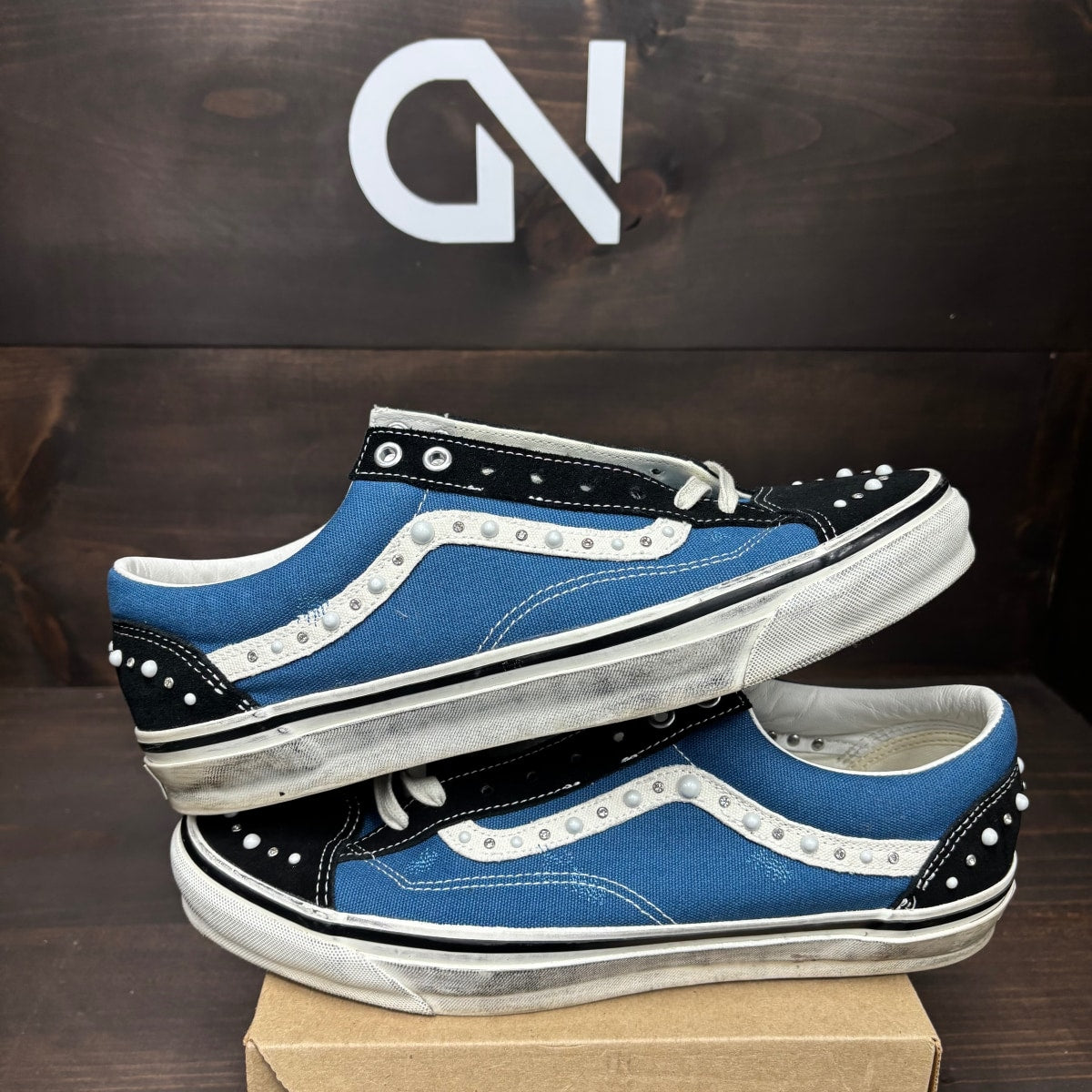 Vans LX Old Skool 36 Pearlized Pack Black Navy Size 12 (Pre-Owned) - Image 1