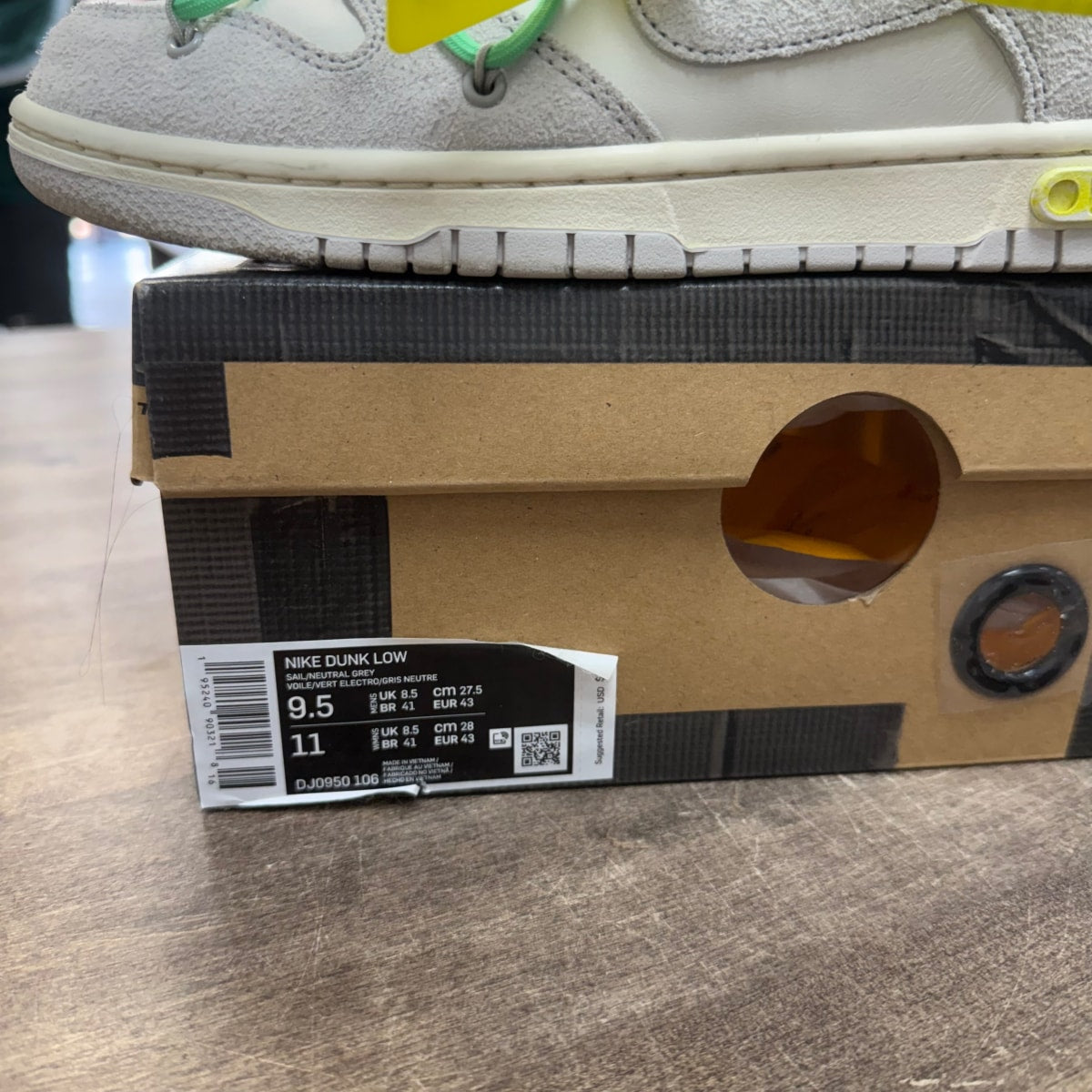 Nike Dunk Low Off-White Lot 14 - Image 6