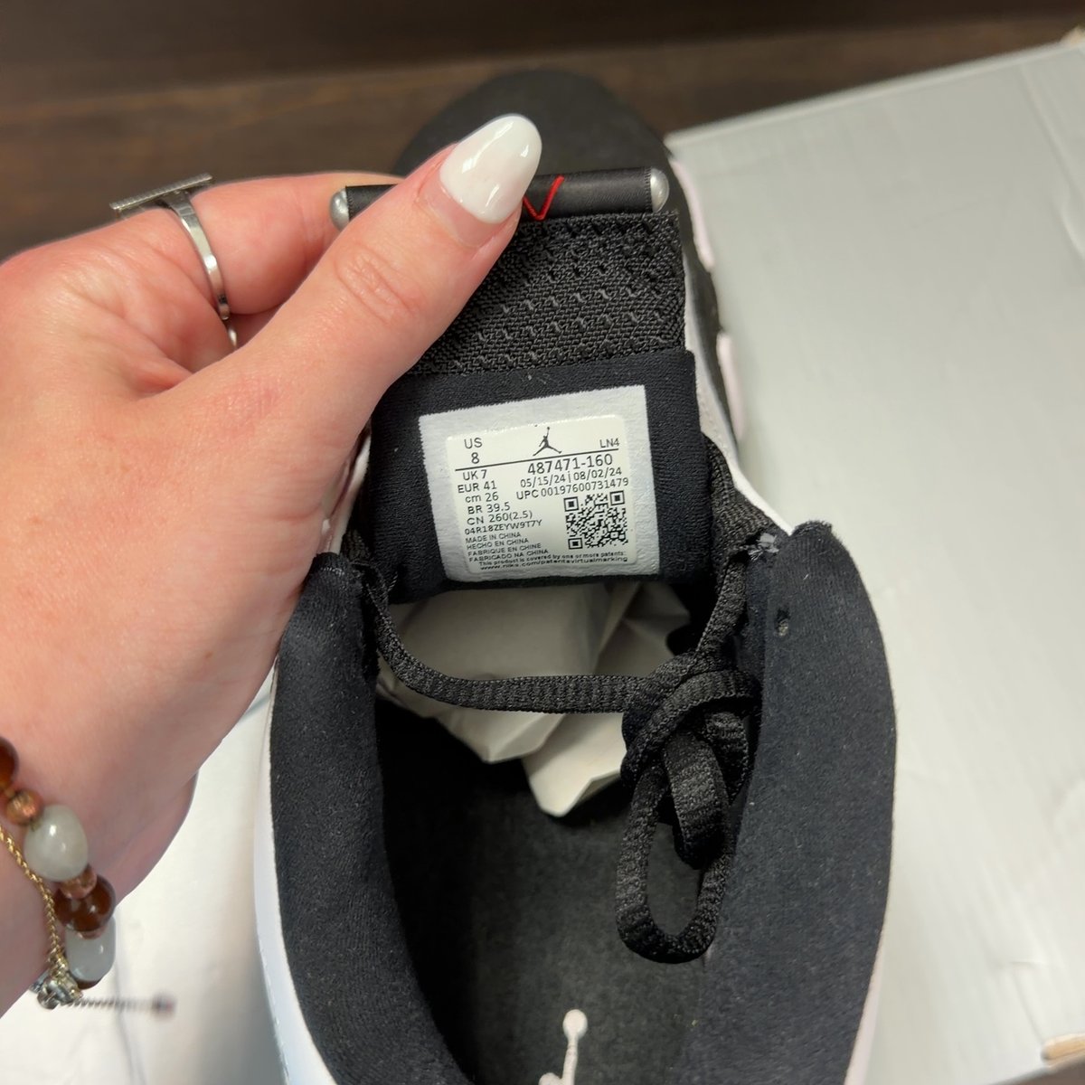 Jordan 14 Retro Black Toe (2024) Size 8 (Pre-Owned) - aux