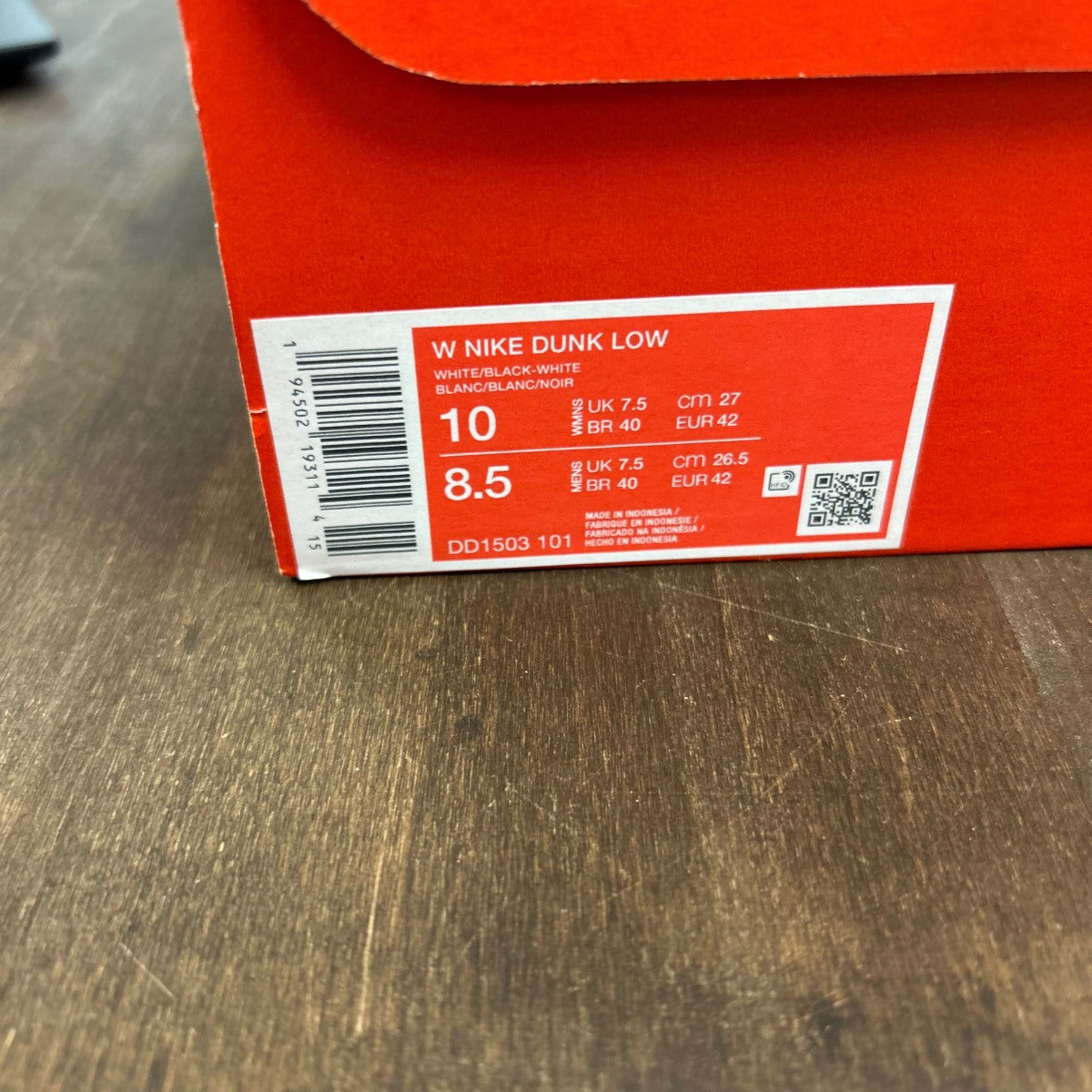 Nike Dunk Low Retro White Black Panda (Women's) - Image 6