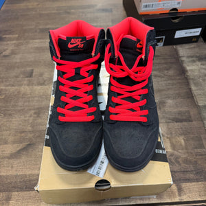 Nike SB Dunk High Black Safari Atomic Red - Image 7
