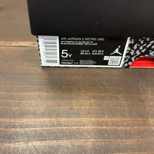 Jordan 3 Retro Pure Money (2025) (GS) Size 5Y (Pre-Owned) - aux