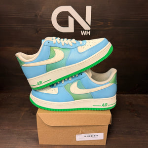 Nike Air Force 1 Low '07 Aquarius Blue Vapor Green Size 9 (Pre-Owned) - Image 1