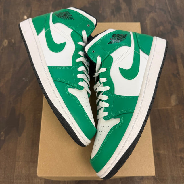 Jordan 1 Mid Lucky Green Size 9.5 (Pre-Owned) - Image 1