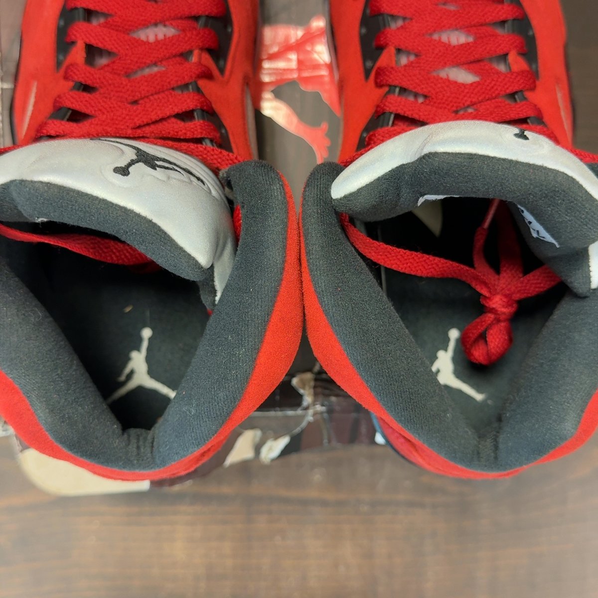 Jordan 5 Retro Raging Bull Red (2021) Size 11.5 (Pre-Owned) - aux