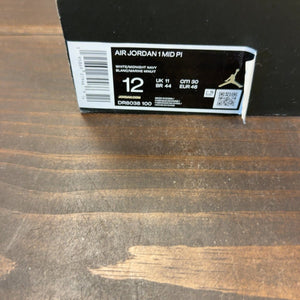 Jordan 1 Mid Paris White Size 12 (Pre-Owned) - aux