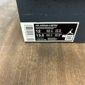 Jordan 4 Retro Fear (2024) Size 12 (Pre-Owned)