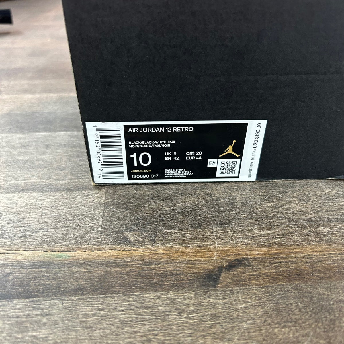 Jordan 12 Retro Reverse Taxi Size 10 (Pre-Owned) - Image 6