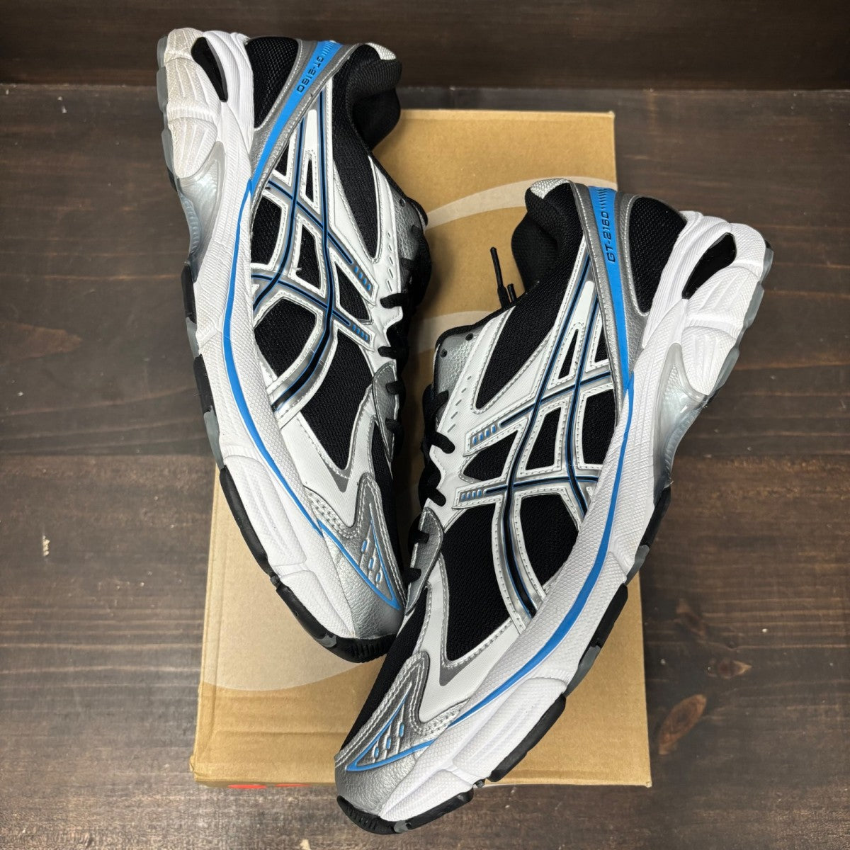 ASICS GT-2160 Black Pure Silver Bright Blue - Image 2